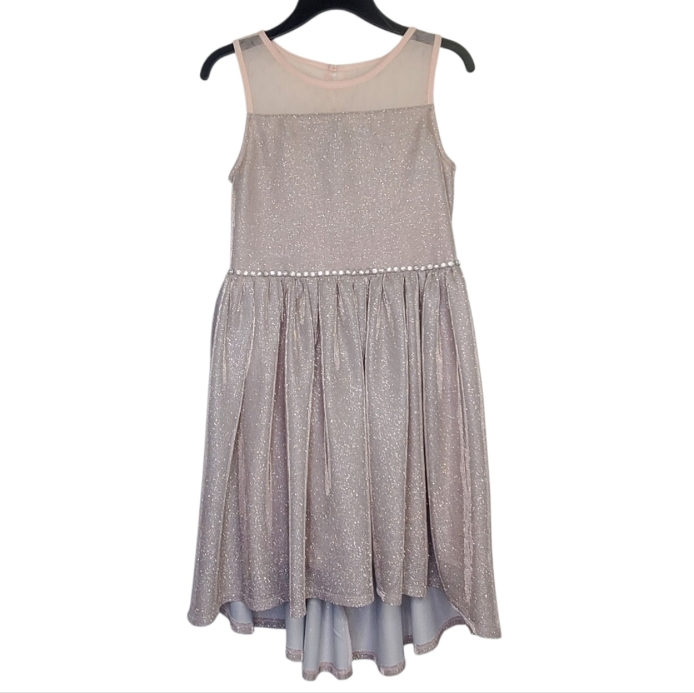 Pink Violet Sparkling Pink Sleeveless Kids Dress Size 12